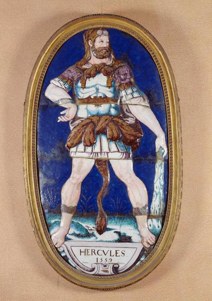 Herkül, 1559 (boyalı emaye) by Pierre I Courteys