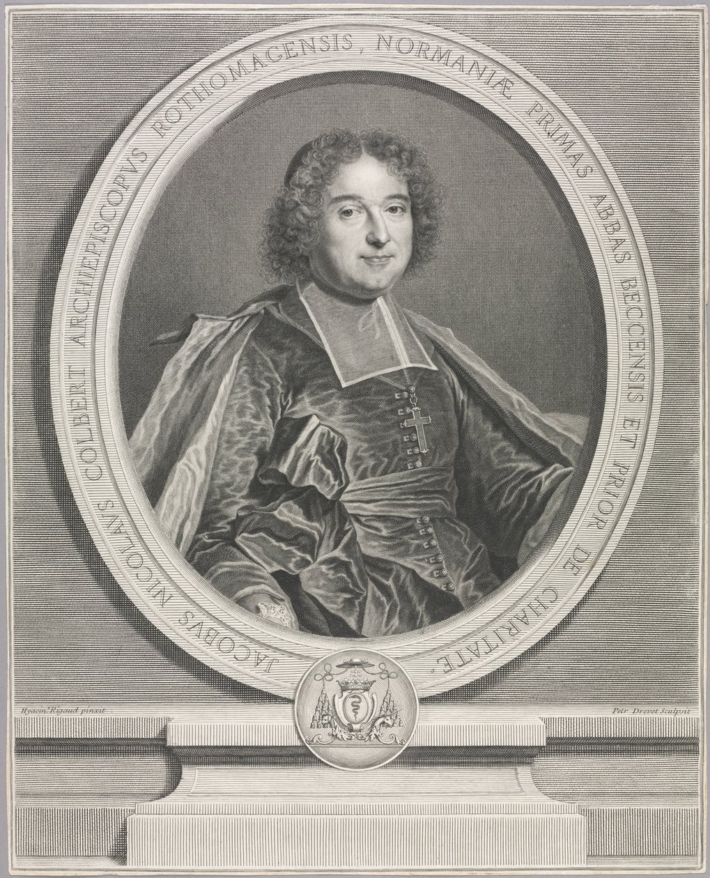 Jacques Nicolas Colbert. by Pierre Imbert Drevet