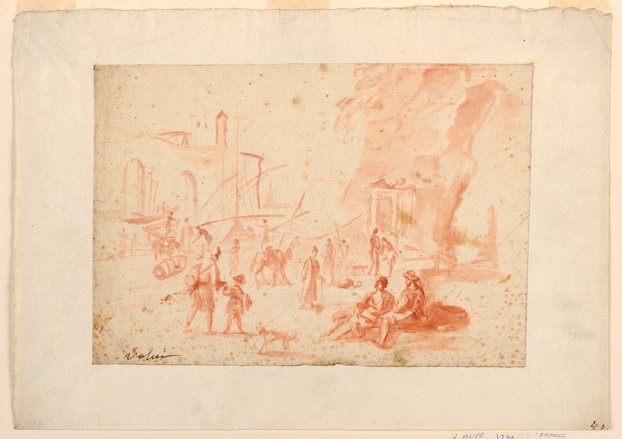 Bir Liman Sahnesi by Pierre Jacques Volaire
