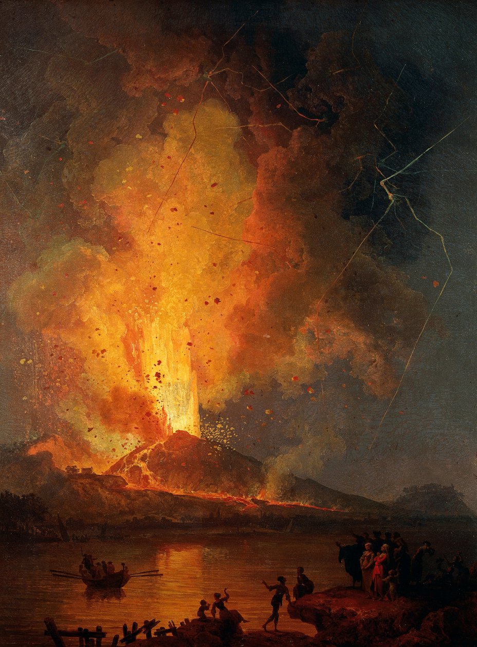 Vezüv patlamasının görünümü by Pierre Jacques Volaire