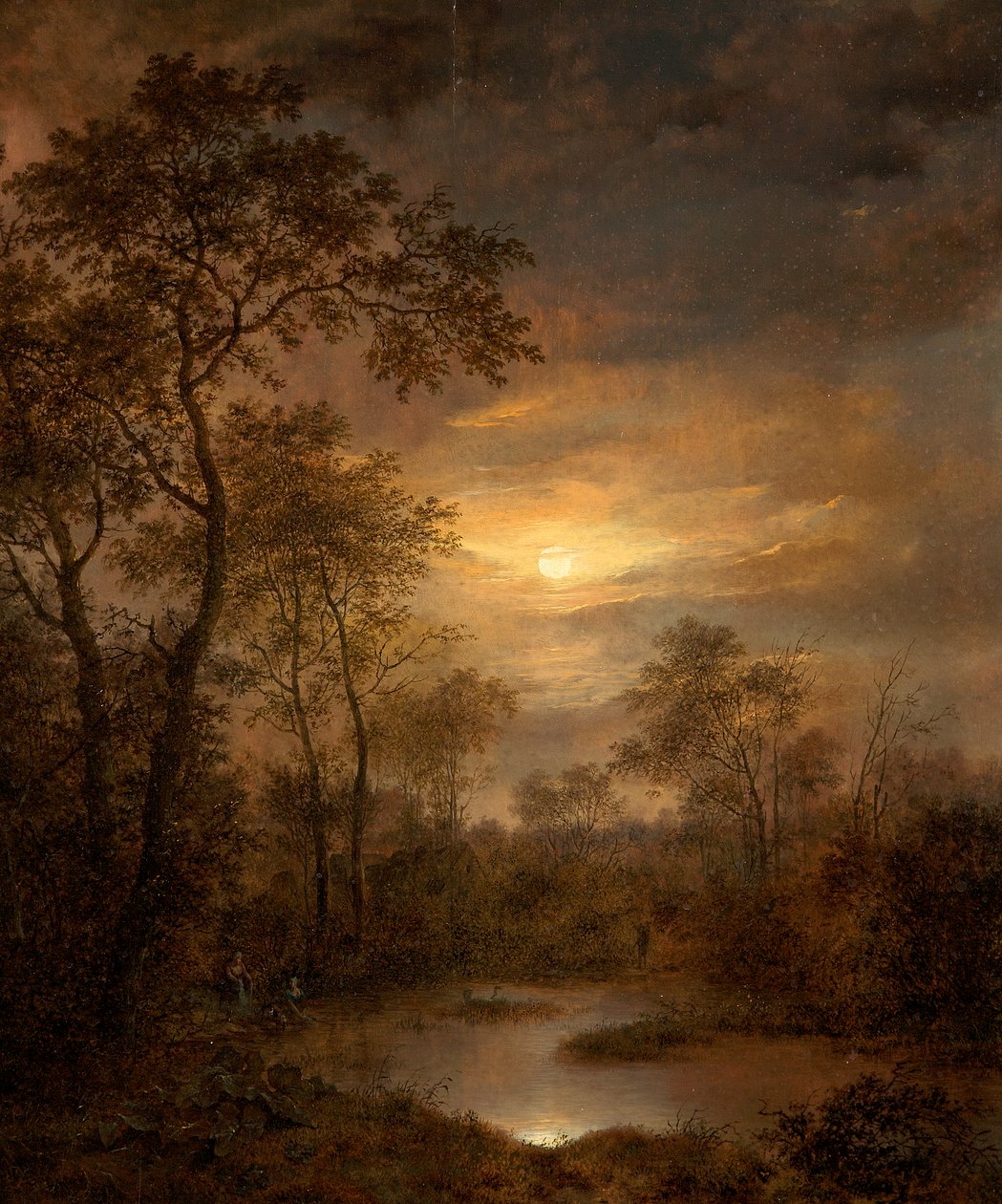 Ayışığı Sahnesi (panelde boyama) by Pierre Jean Hellemans