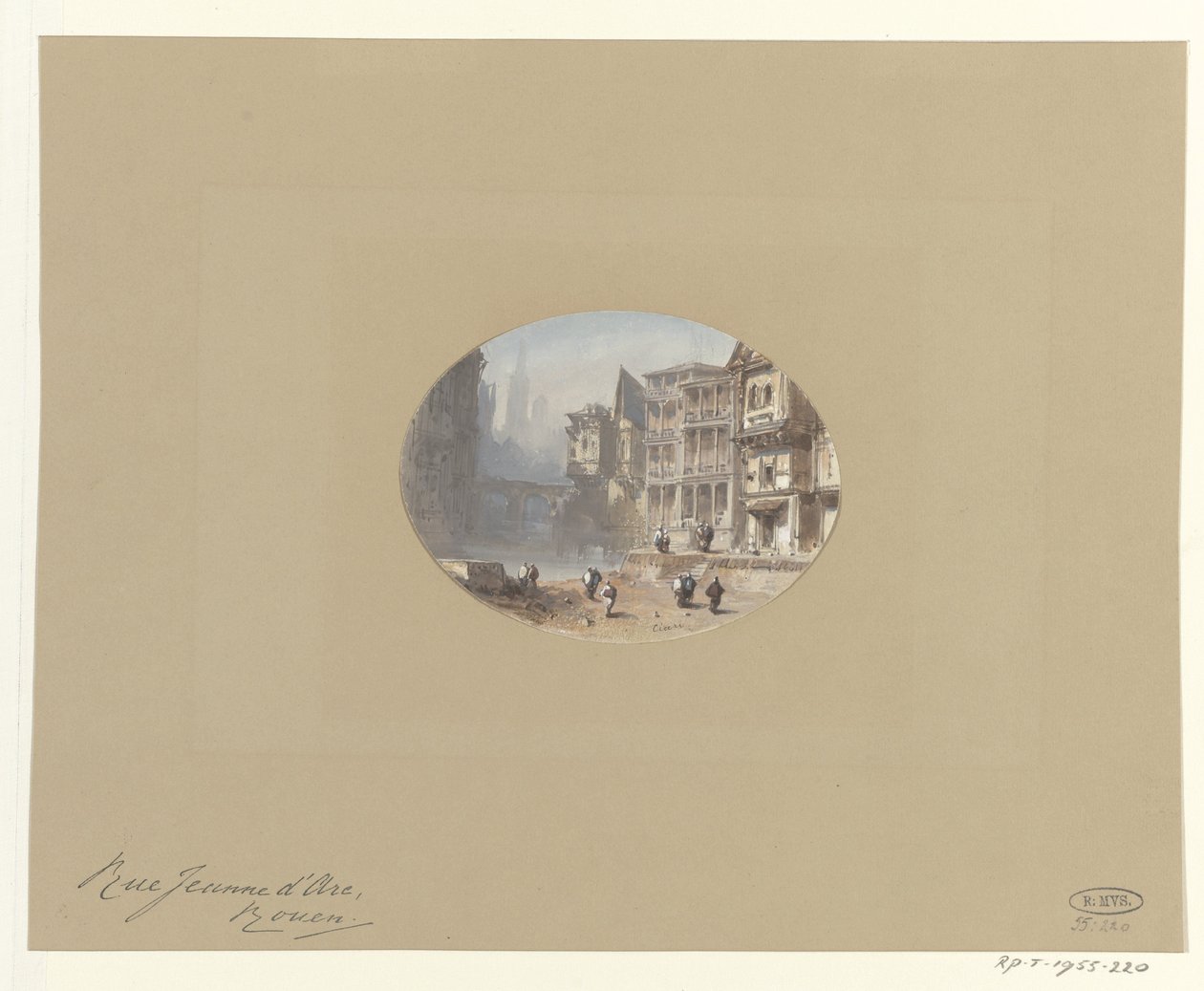 Rouen'deki Jeanne d'Arc caddesi by Pierre Luc Charles Ciceri
