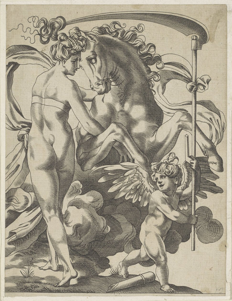 Satürn ve Perisi Philyra by Pierre Milan