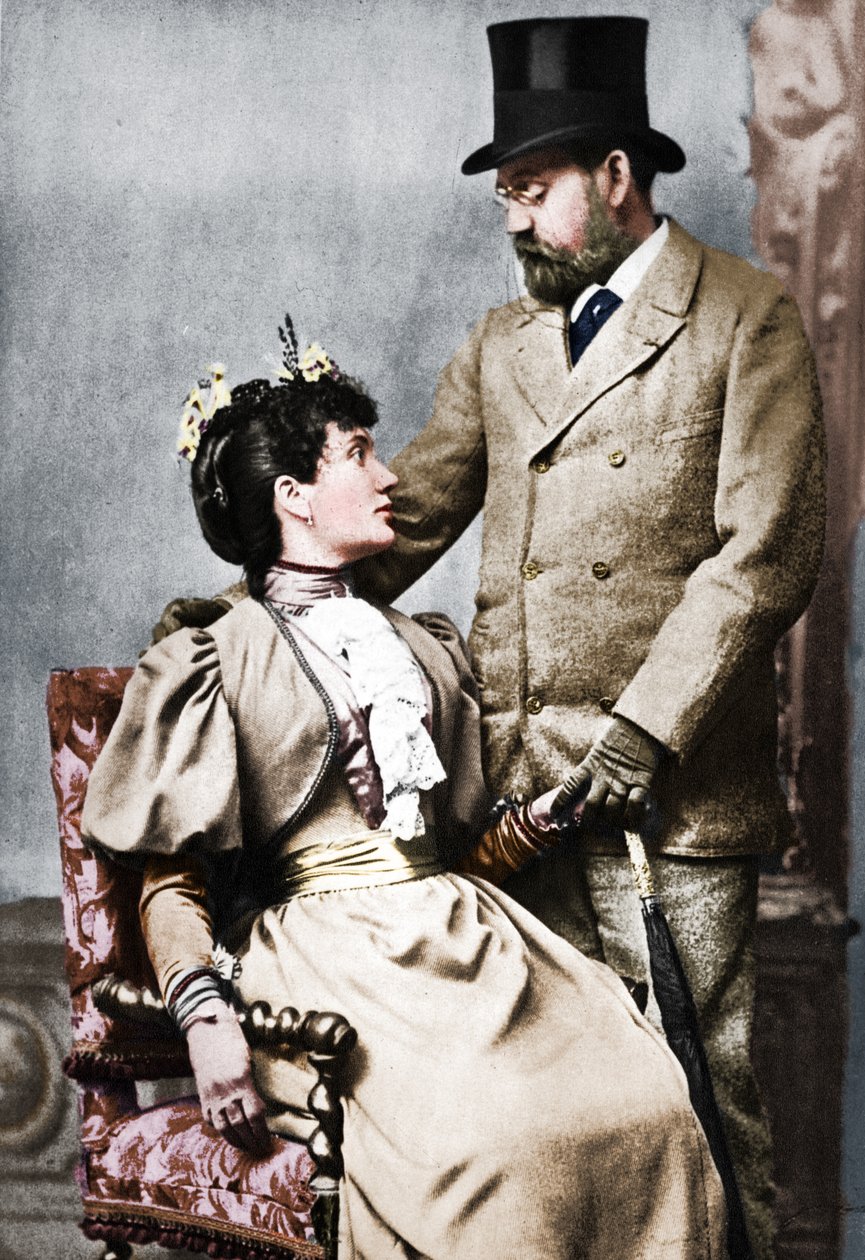 Emile Zola ve Jeanne Rozerat, c1890, 1939 by Pierre Petit