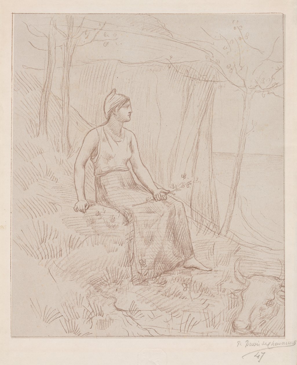 Normandiya. by Pierre Puvis de Chavannes