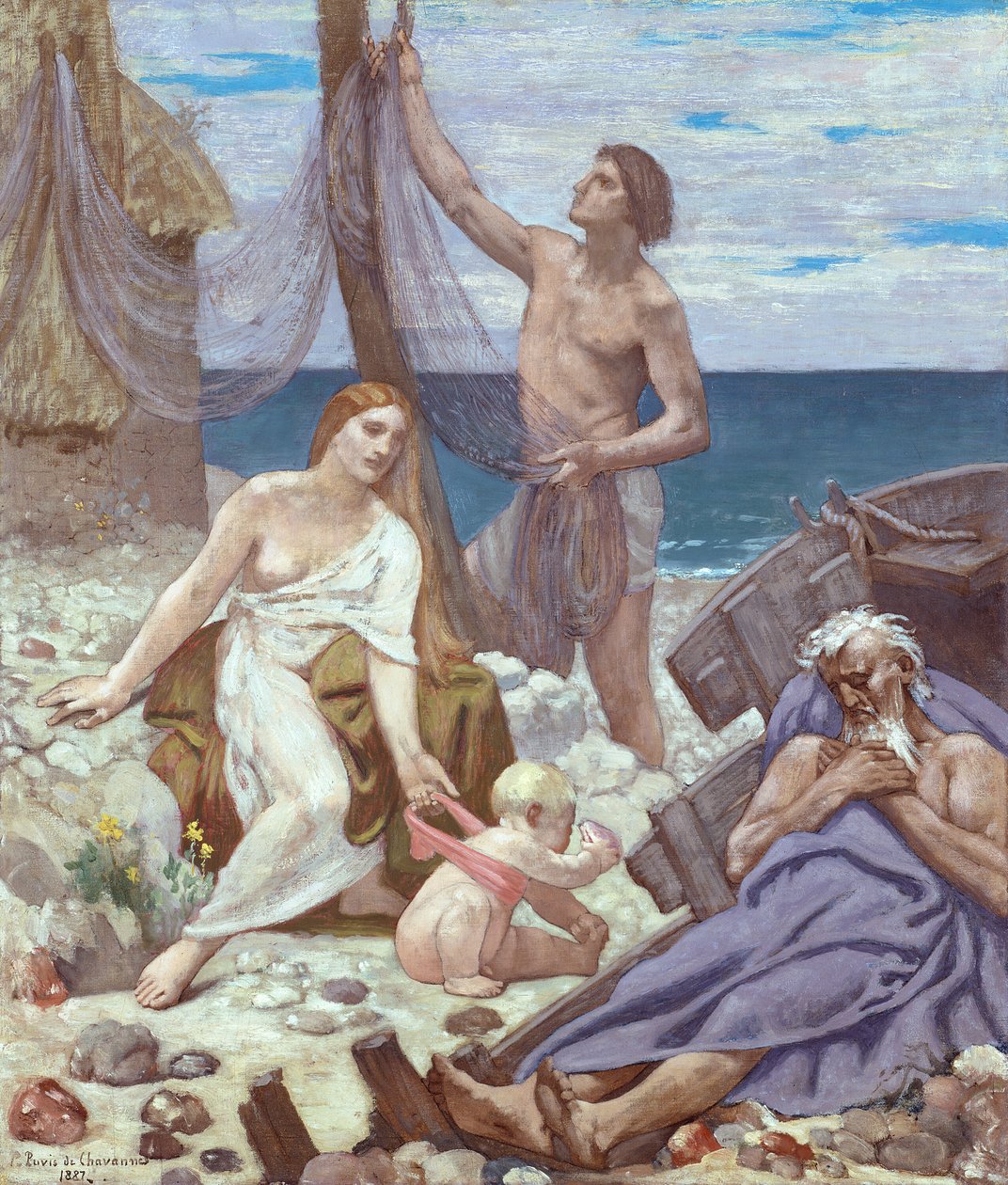 Balıkçının Ailesi, 1887. by Pierre Puvis de Chavannes