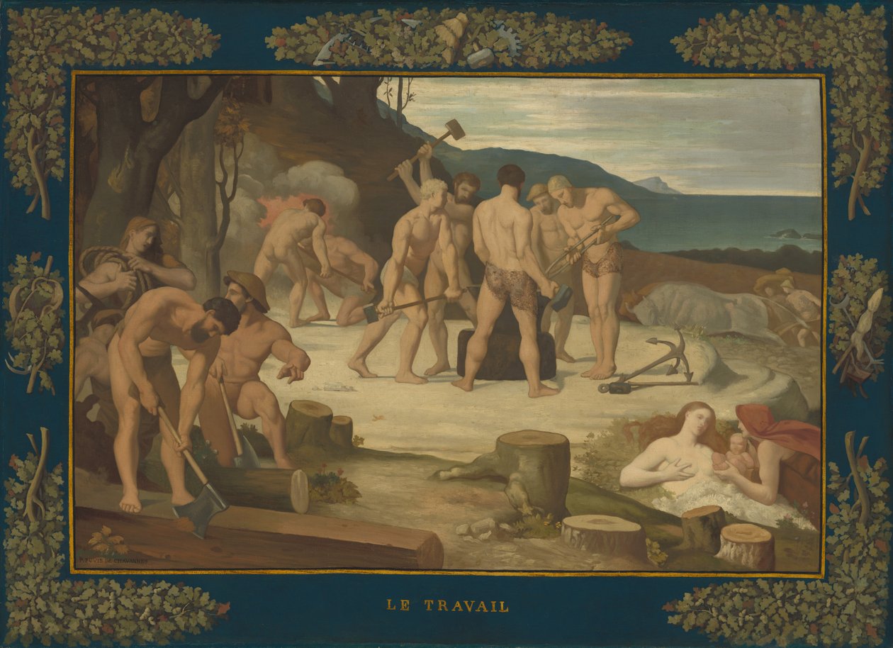 İş, ç. 1863. by Pierre Puvis de Chavannes