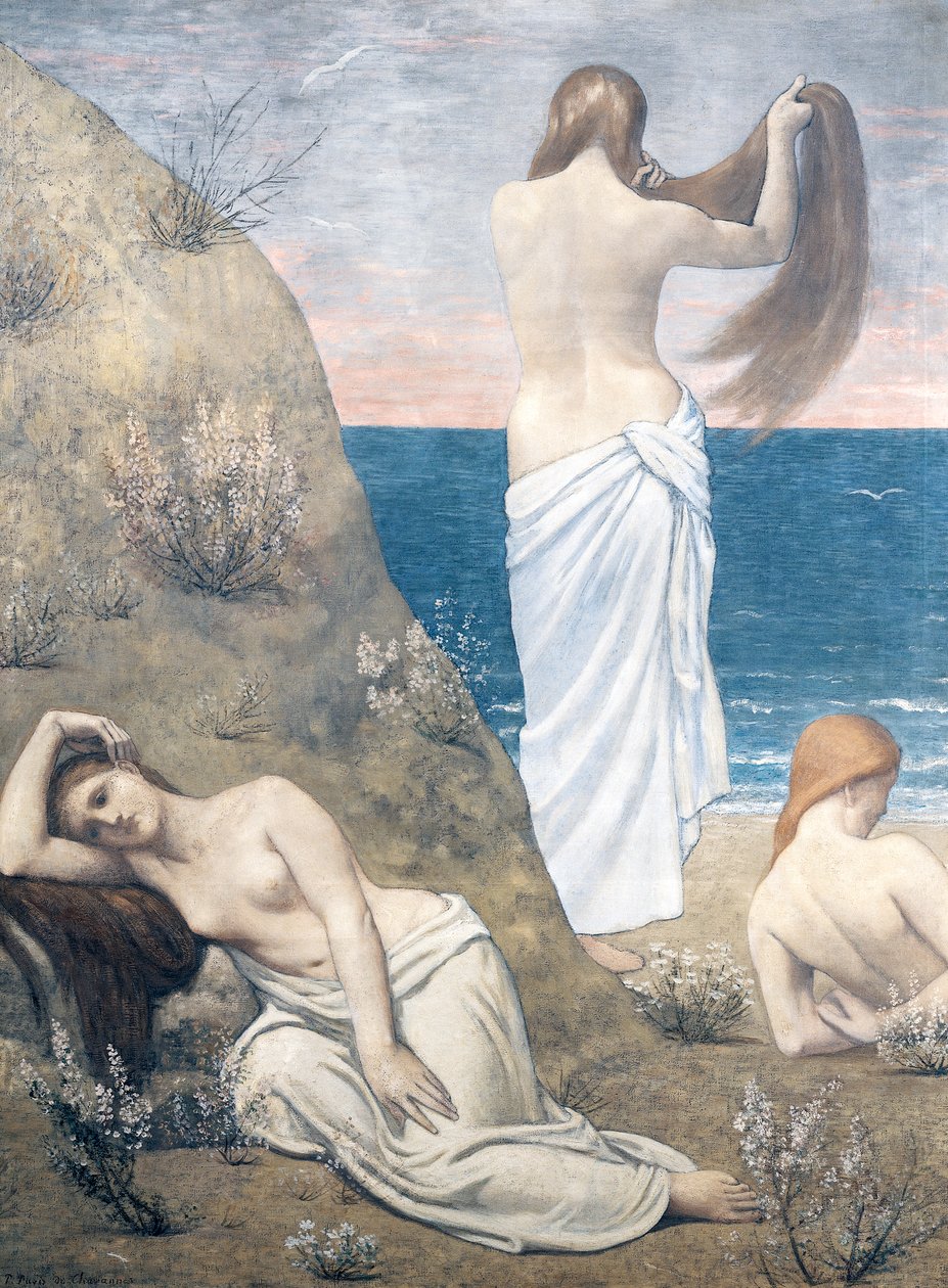 Deniz kenarında genç kızlar by Pierre Puvis de Chavannes