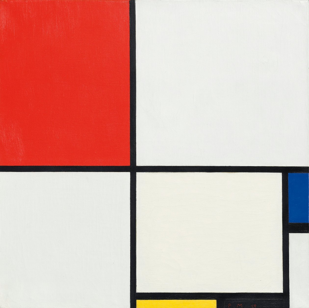 III numaralı kompozisyon, kırmızı, mavi, sarı ve siyah, 1929 by Piet Mondrian