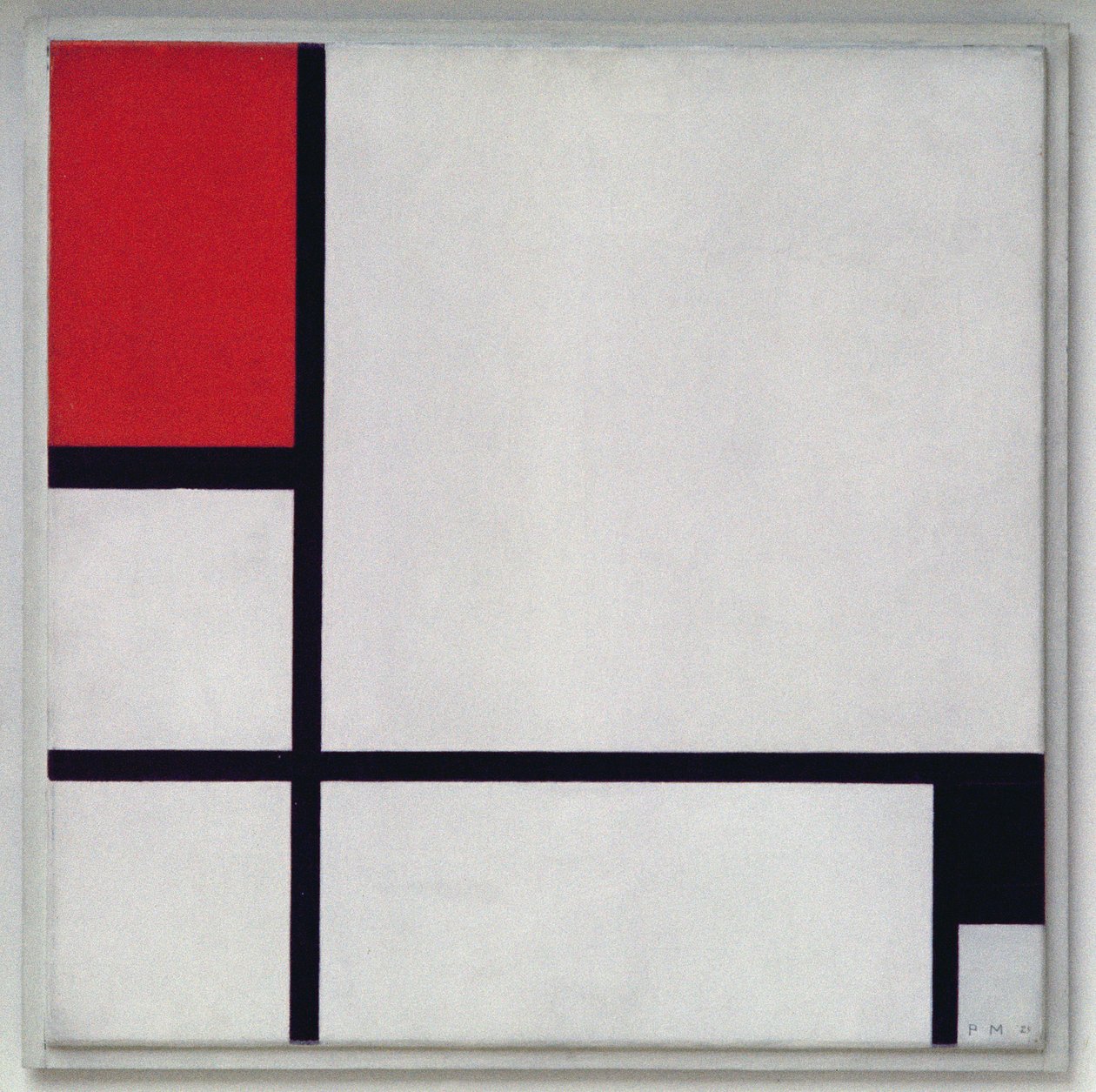 1 Numaralı, Kırmızı ve Siyahlı Kompozisyon, 1929 by Piet Mondrian