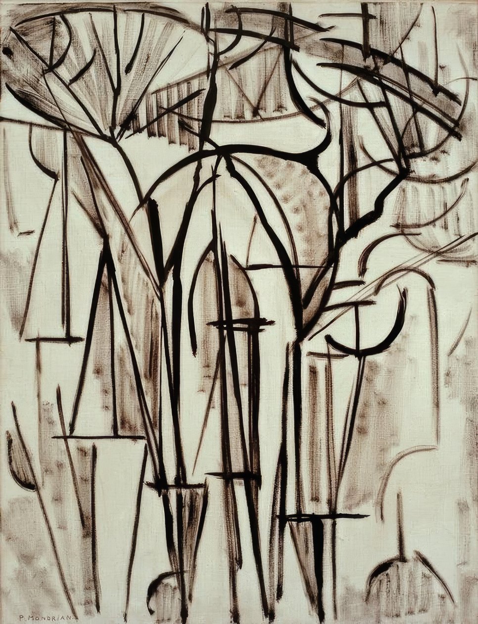 kompozisyon ağaçları ben by Piet Mondrian