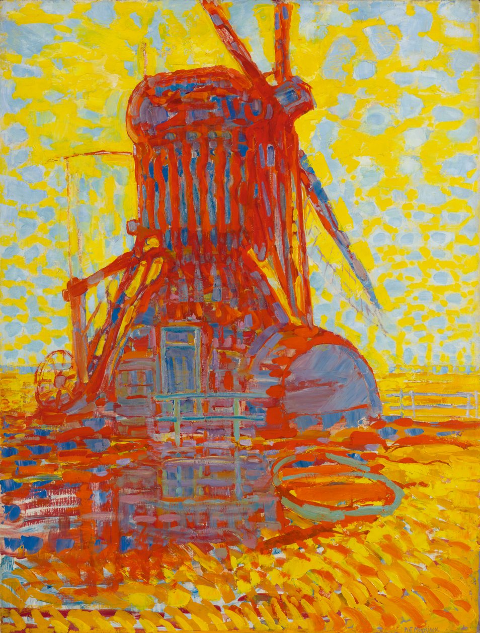 Güneş Işığında Değirmen: Winkel Değirmeni, 1908 by Piet Mondrian