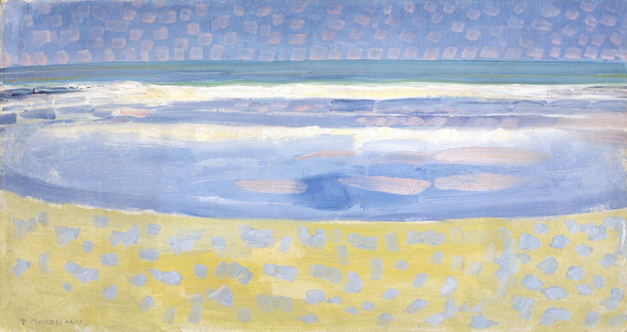 gün batımından sonra deniz by Piet Mondrian