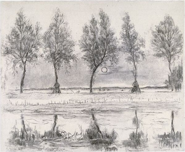 Gein tarafından ağaçlar by Piet Mondrian
