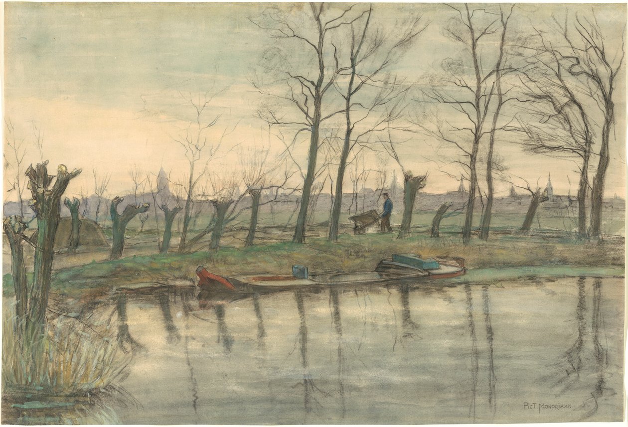 Batıdan bakıldığında Amsterdam Skyline by Piet Mondrian