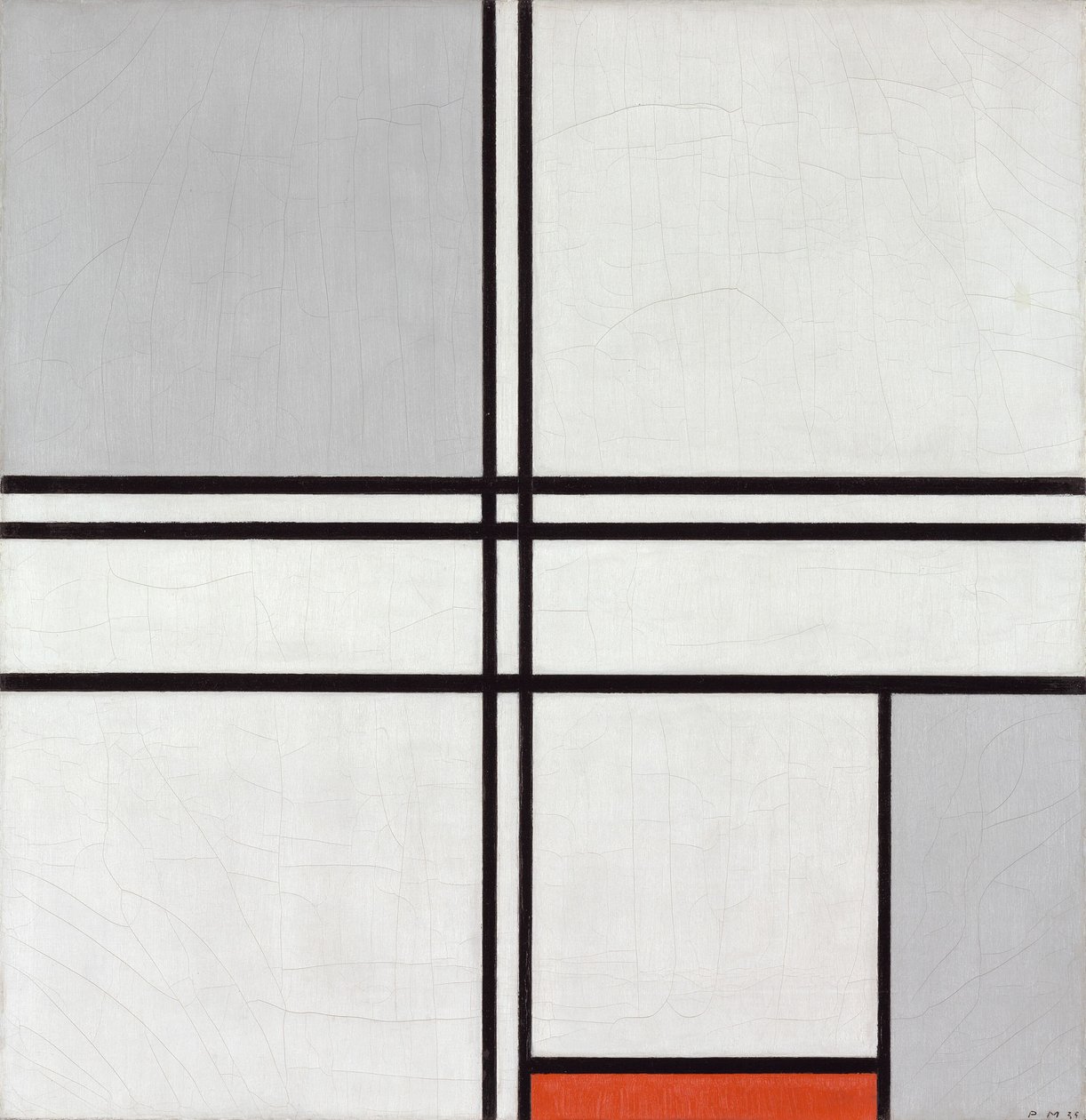 Kompozisyon (No. 1) Gri-Kırmızı by Piet Mondrian