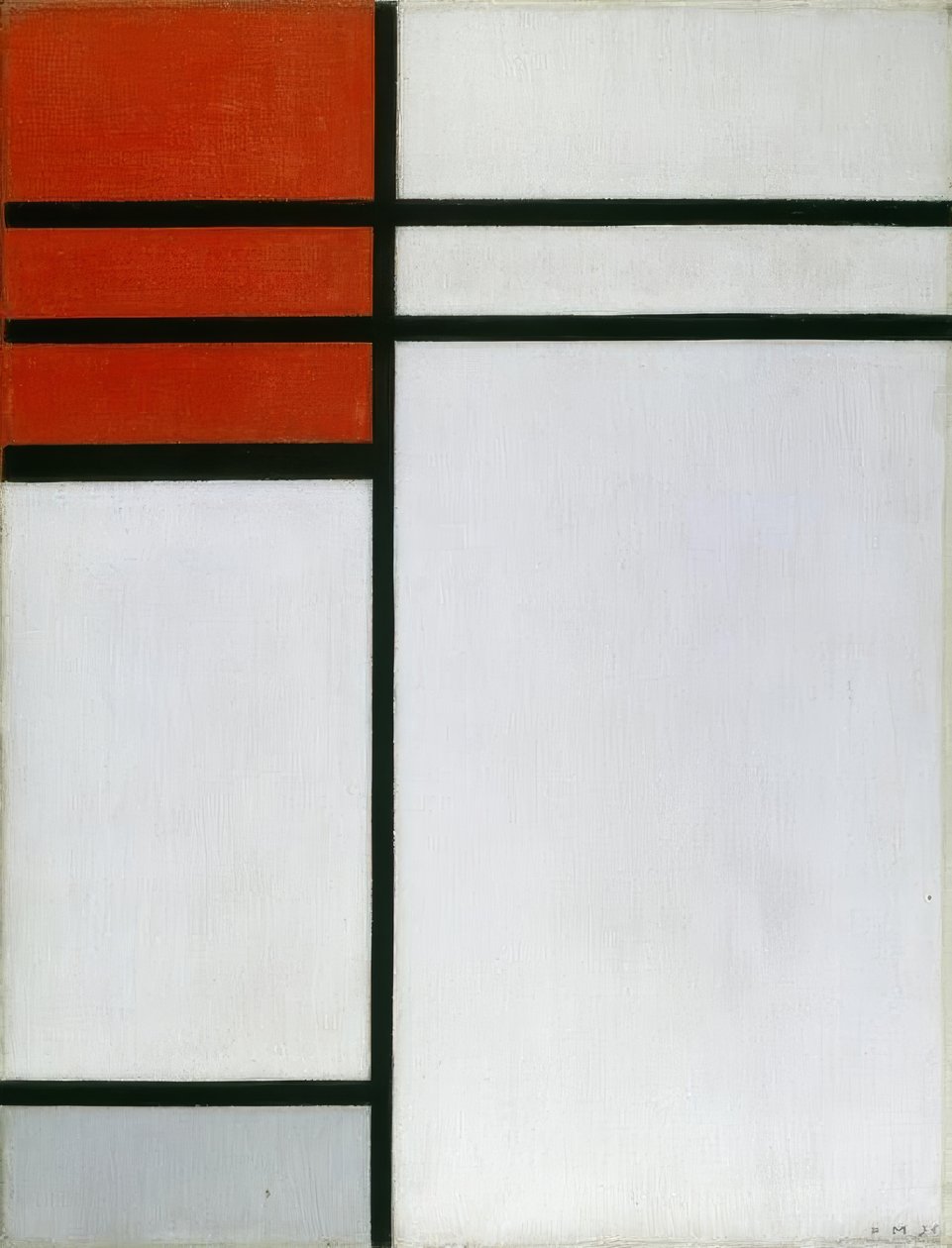 Kırmızı ile Kompozisyon by Piet Mondrian