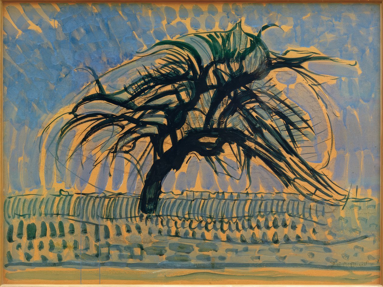 mavi ağaç by Piet Mondrian