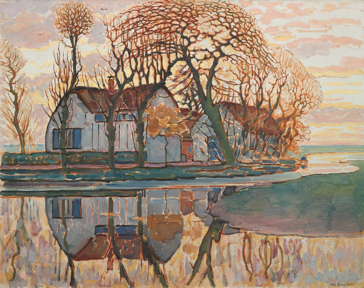 Duivendrecht yakınlarındaki çiftlik by Piet Mondrian