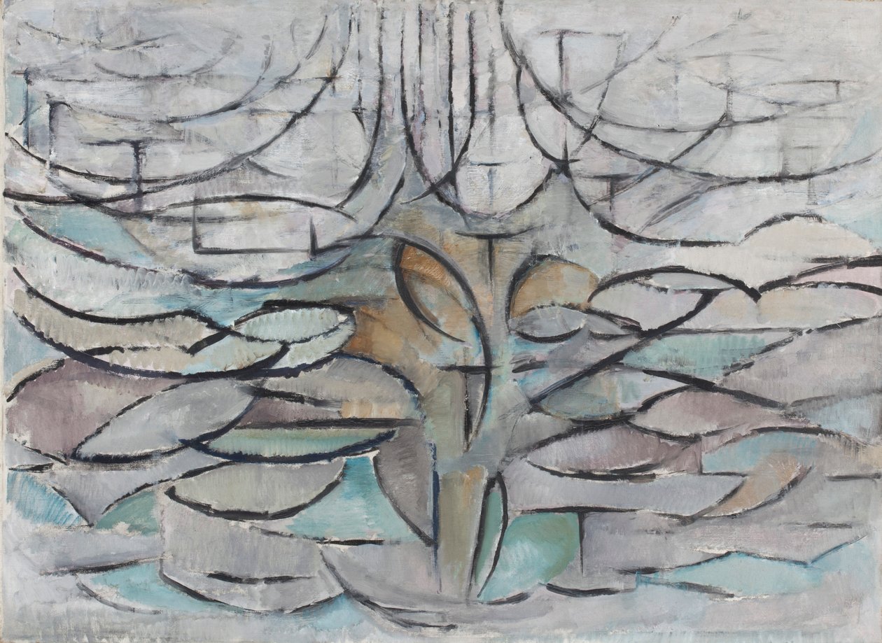 Çiçekli Elma Ağacı, 1912. by Piet Mondrian