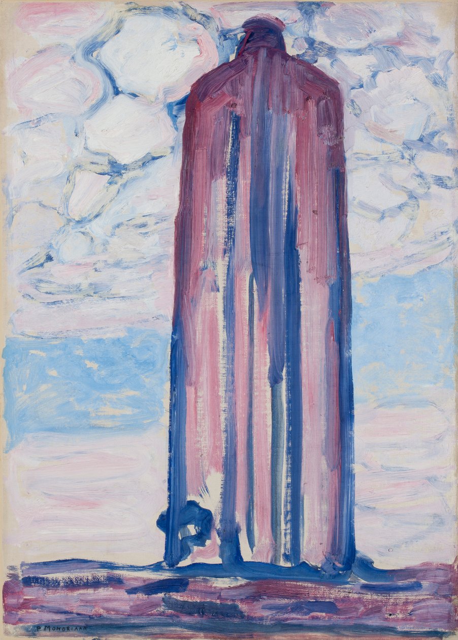 Westkapelle deniz feneri, 1908. by Piet Mondrian