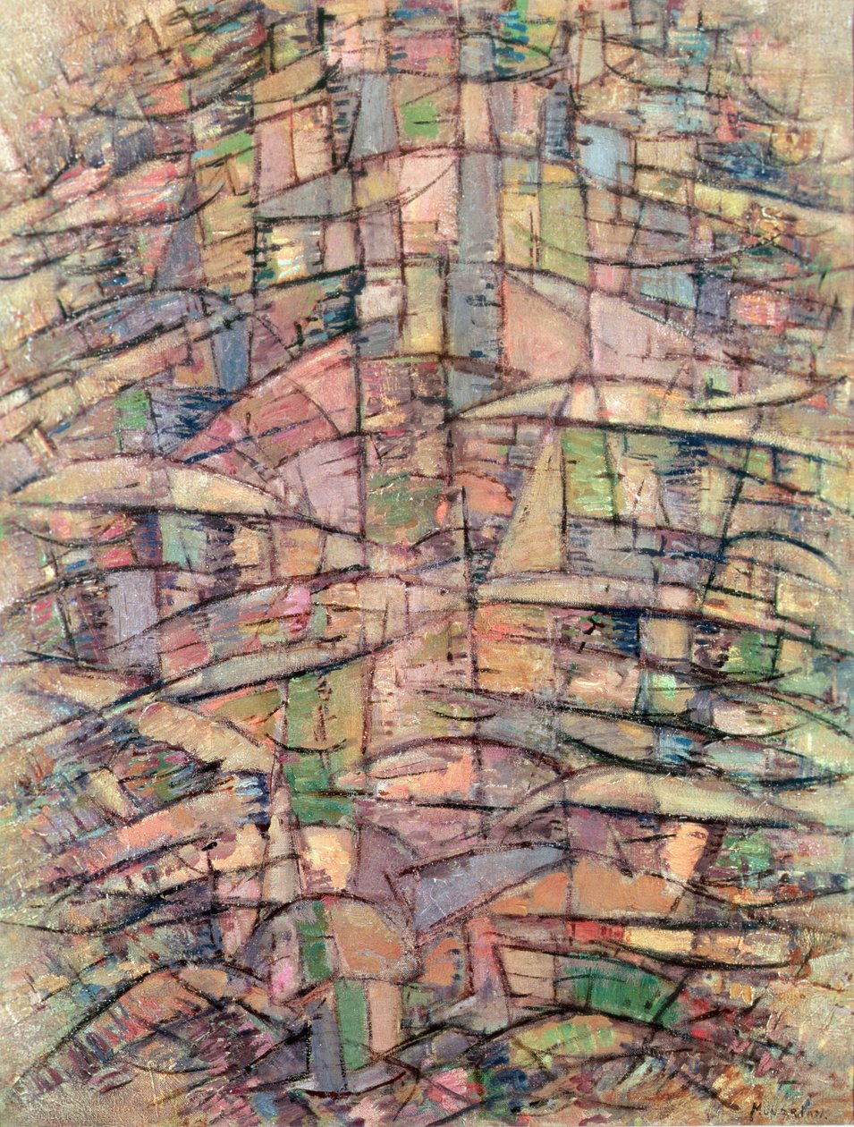 Ağaç (tuval üzerine yağlı boya) by Piet Mondrian