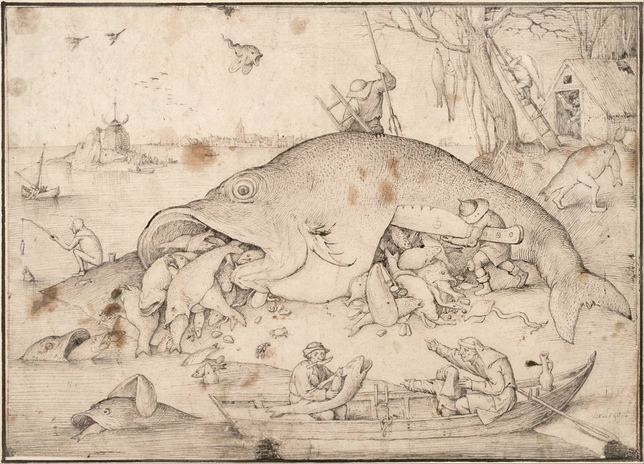 Büyük Balık Küçük Balığı Ye, 1556 by Pieter Bruegel the Elder