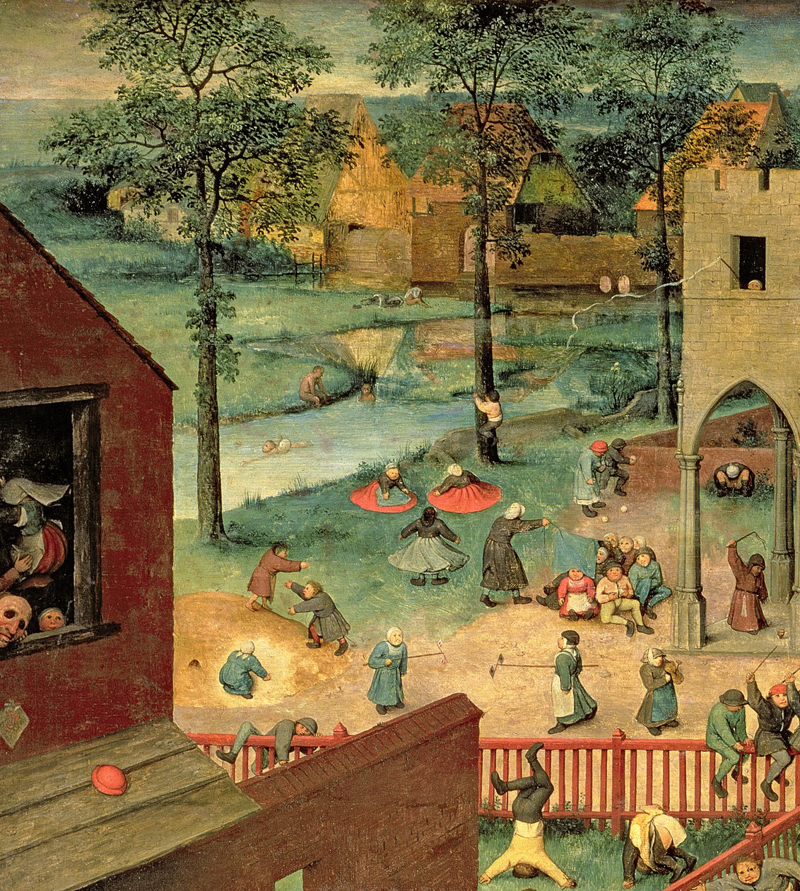 Çocuk Oyunları (Kinderspiele), 1560 (68945 detayı) by Pieter Bruegel the Elder