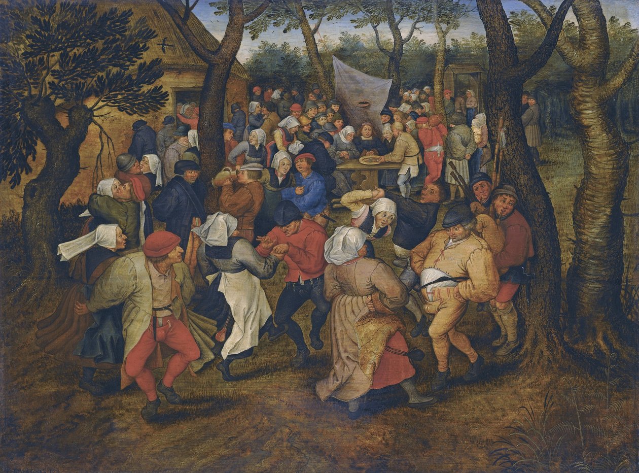 Açık Hava Köylü Düğün Dansı by Pieter Brueghel the Younger