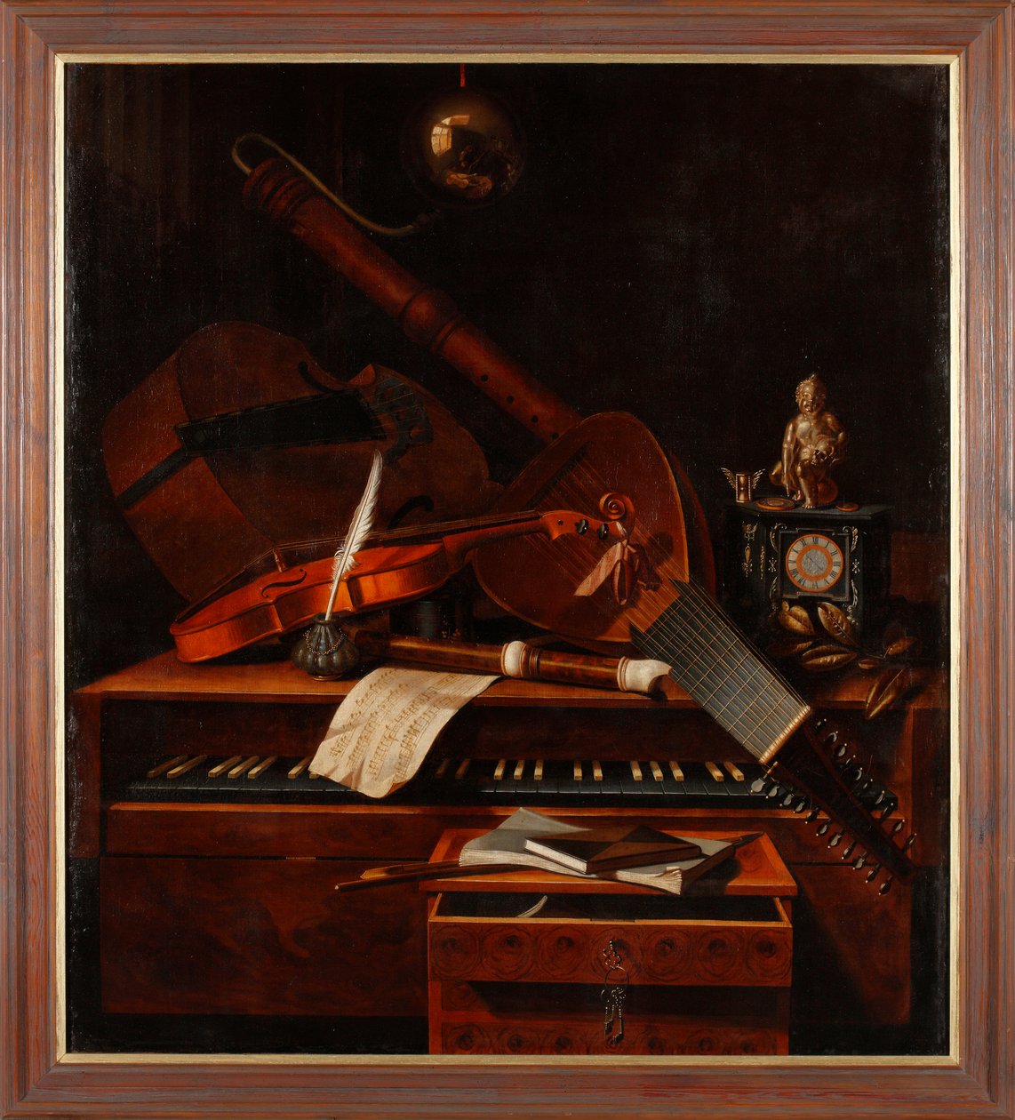 Müzik aletleri ile natürmort by Pieter Gerritsz. van Roestraten