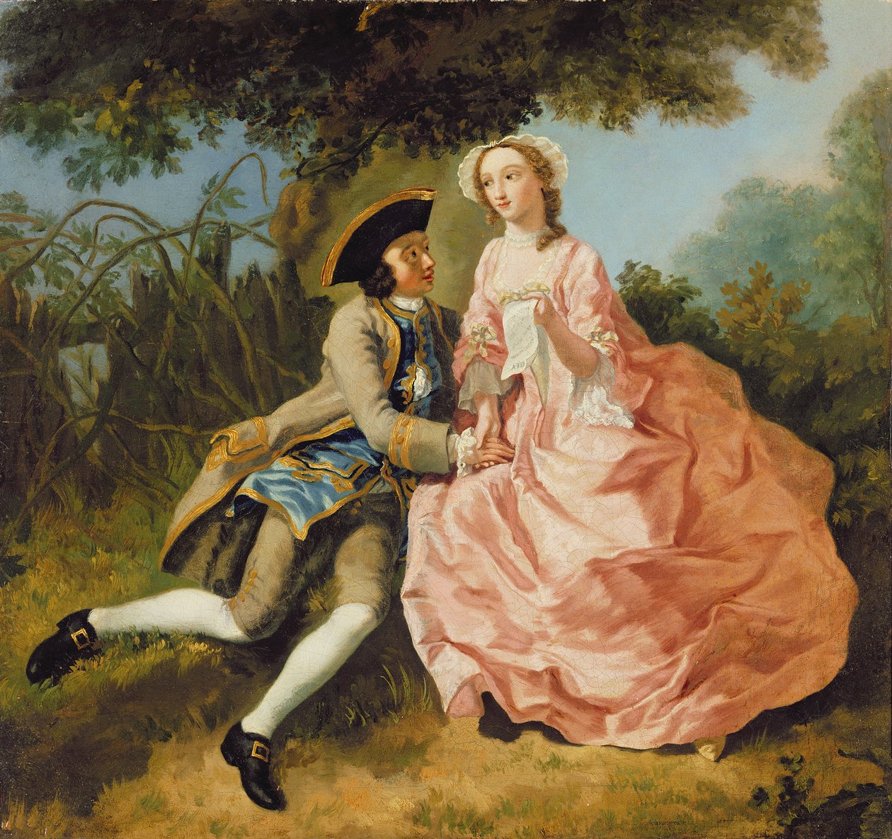 Bir manzaradaki aşıklar, c.1740 by Pieter Jan van Reysschoot