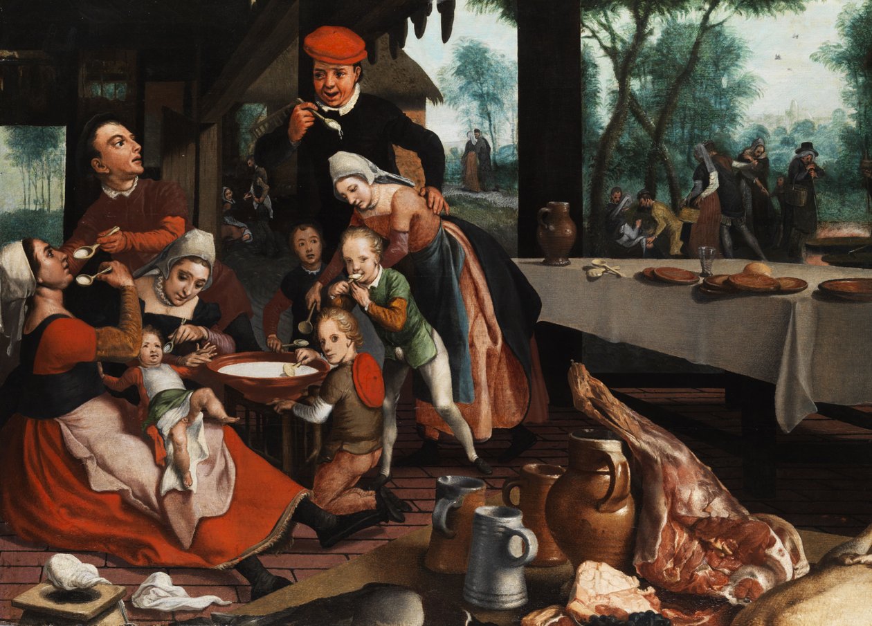 Aile birlikte yemek by Pieter Pietersz the Elder