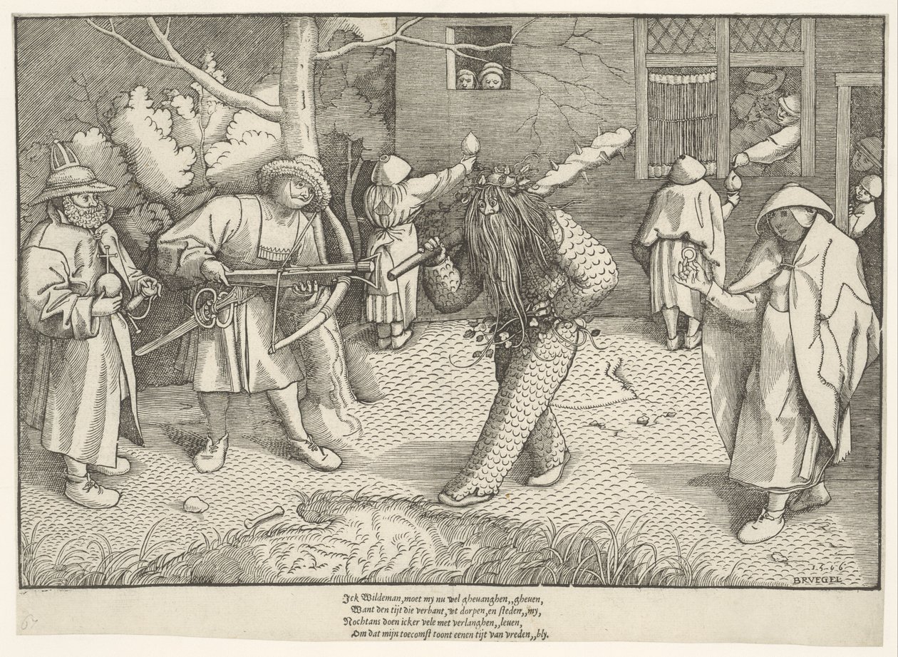 Masquerade of Orson and Valentine, 1566  by Pieter The Elder after Brueghel
