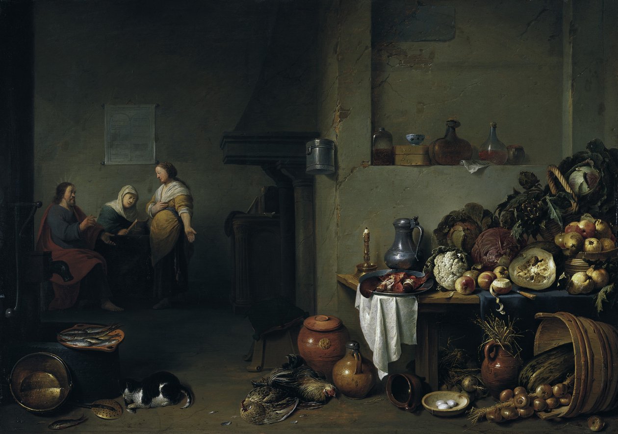 Meryem ve Martha ile Mesih by Pieter de Bloot