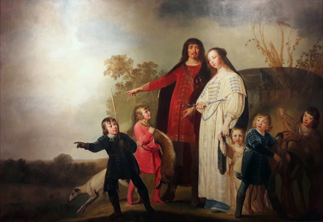 Bir manzarada aile portresi by Pieter Fransz de Grebber
