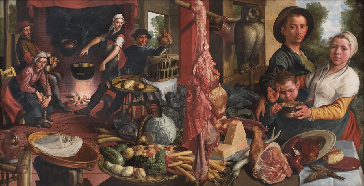 Şişman Mutfak. bir alegori by Pieter Aertsen