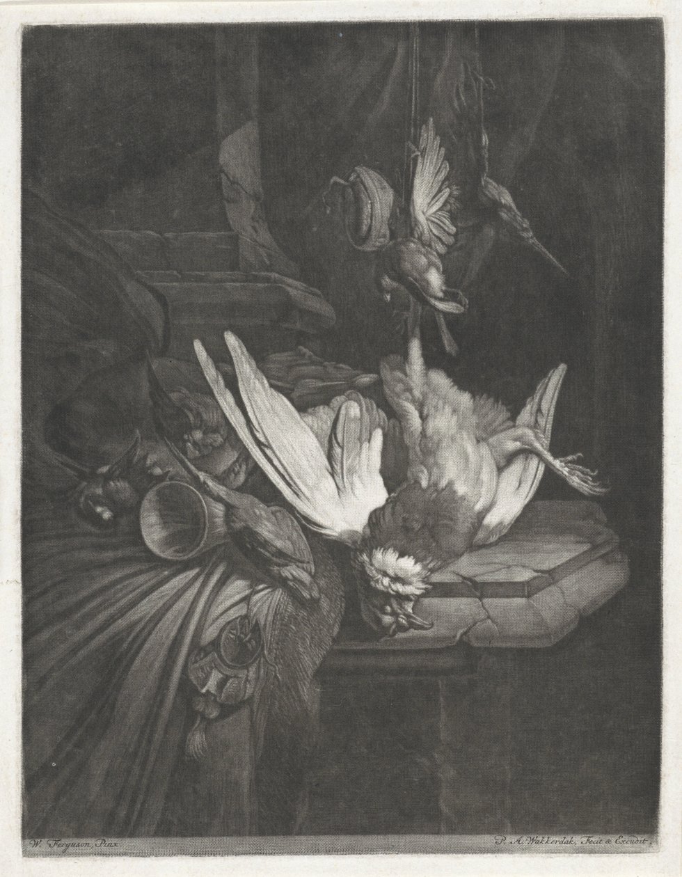 Kümes hayvanları ile natürmort by Pieter Anthony Wakkerdak