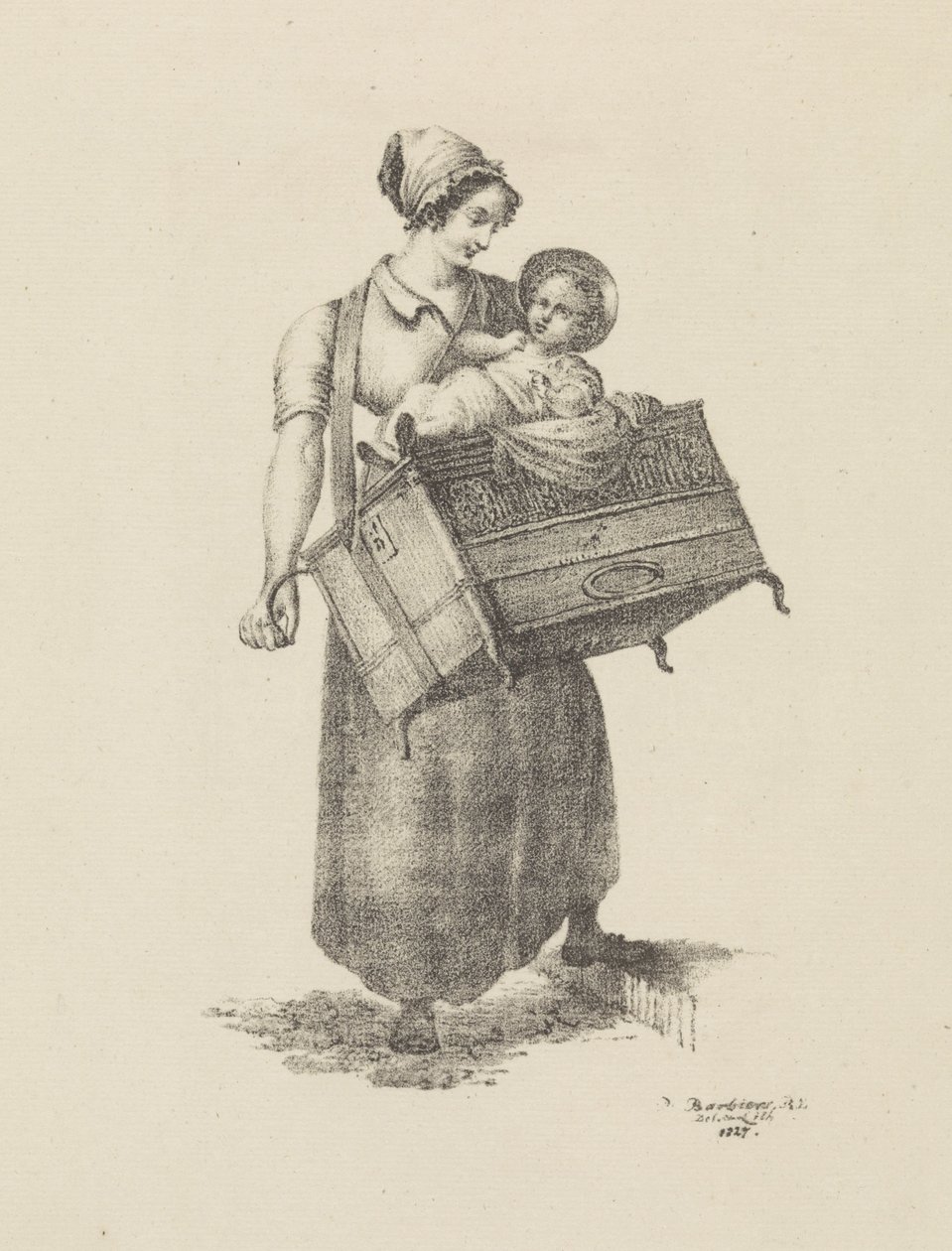 Organ ve çocuk olan kadın by Pieter Bartholomeusz. Barbiers