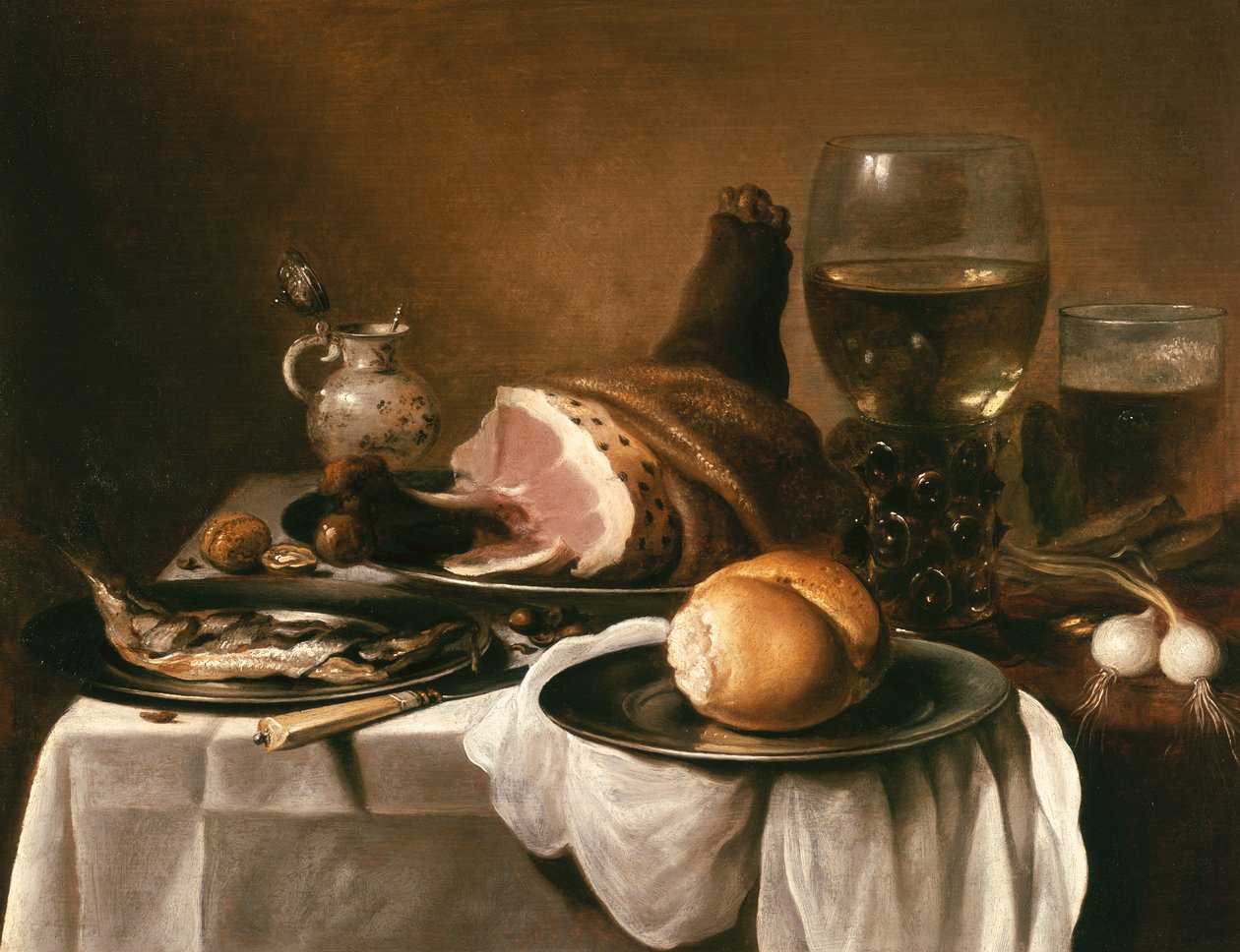 Jambonlu Natürmort by Pieter Claesz