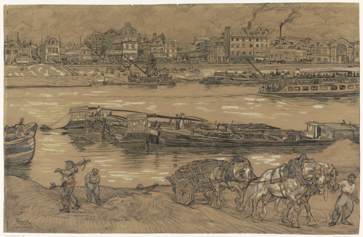 Seine kıyılarının görünümü by Pieter Dupont