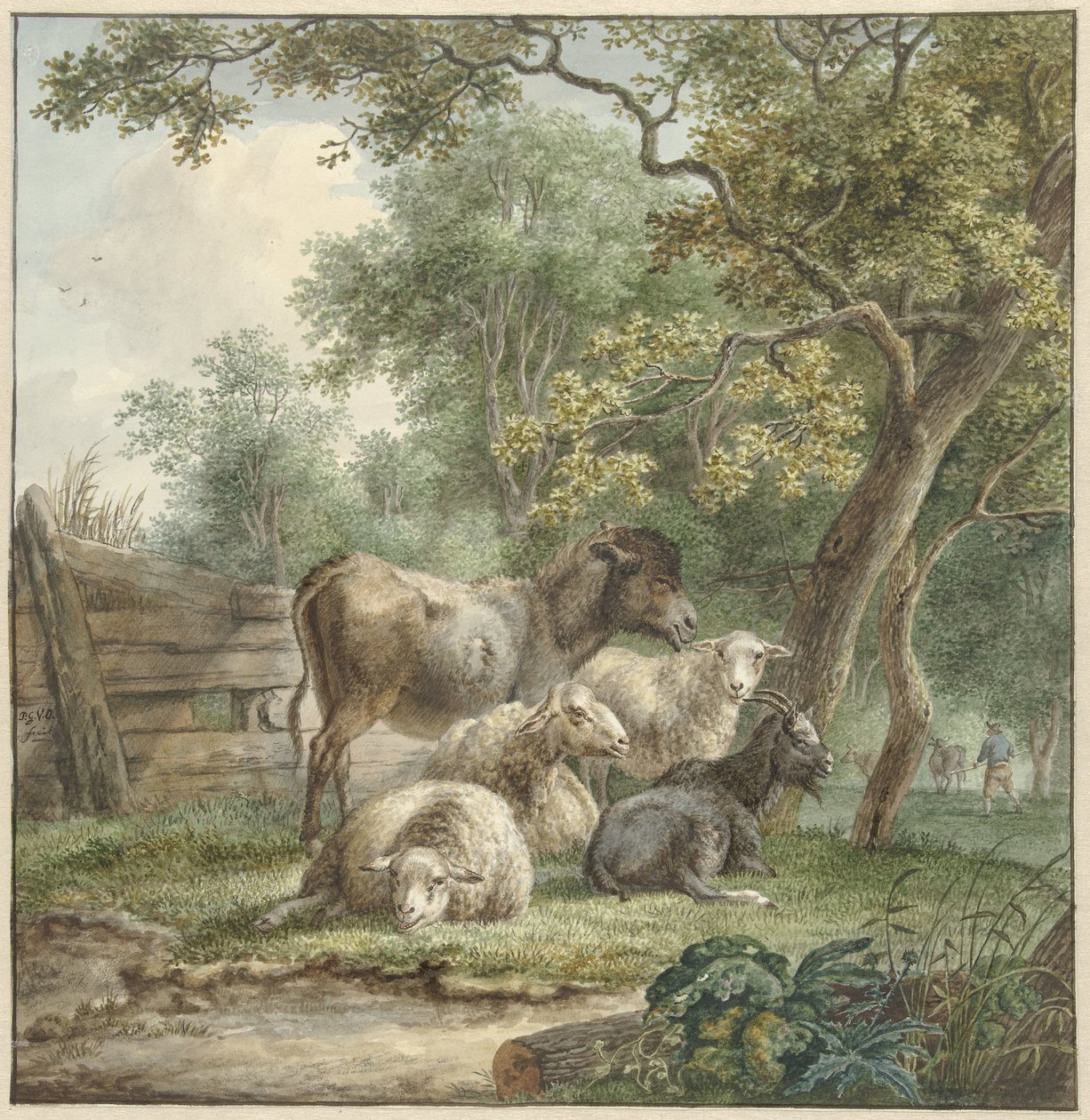 Bir Meyve Bahçesinde Sığır by Pieter Gerardus van Os