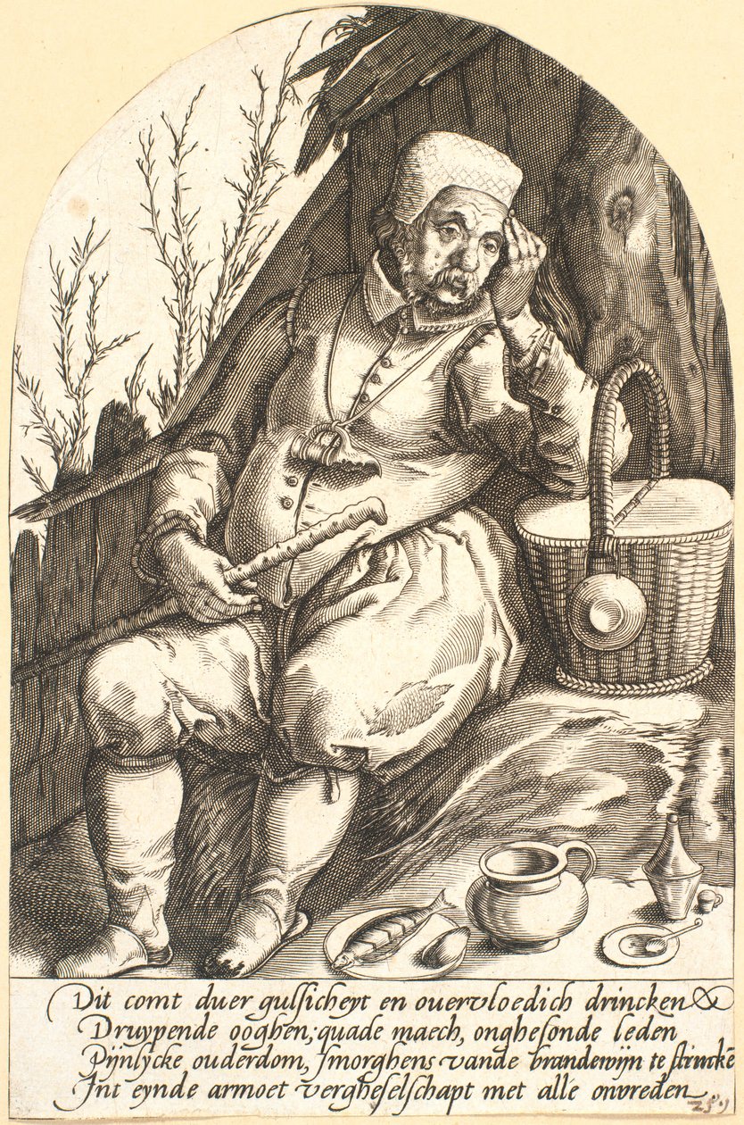 Köylü, sarhoşluk üzerine hiciv by Pieter Goos