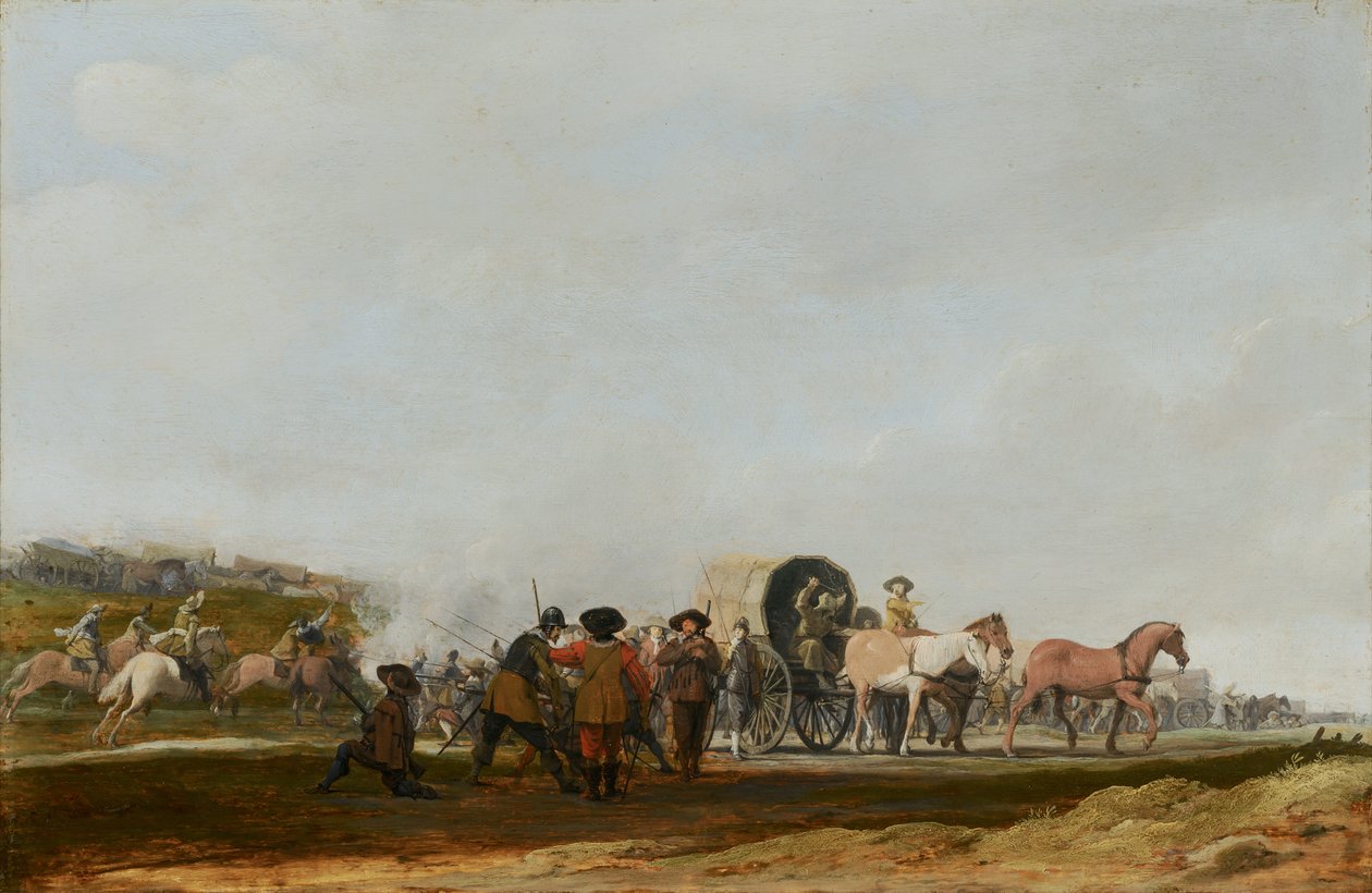 Bir Ordu Konvoyunu pusuya düşürmek, 1631 by Pieter Jansz Post