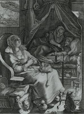 Geceleri zihnin dertlerinden kurtulurlar. by Pieter Jansz Saenredam