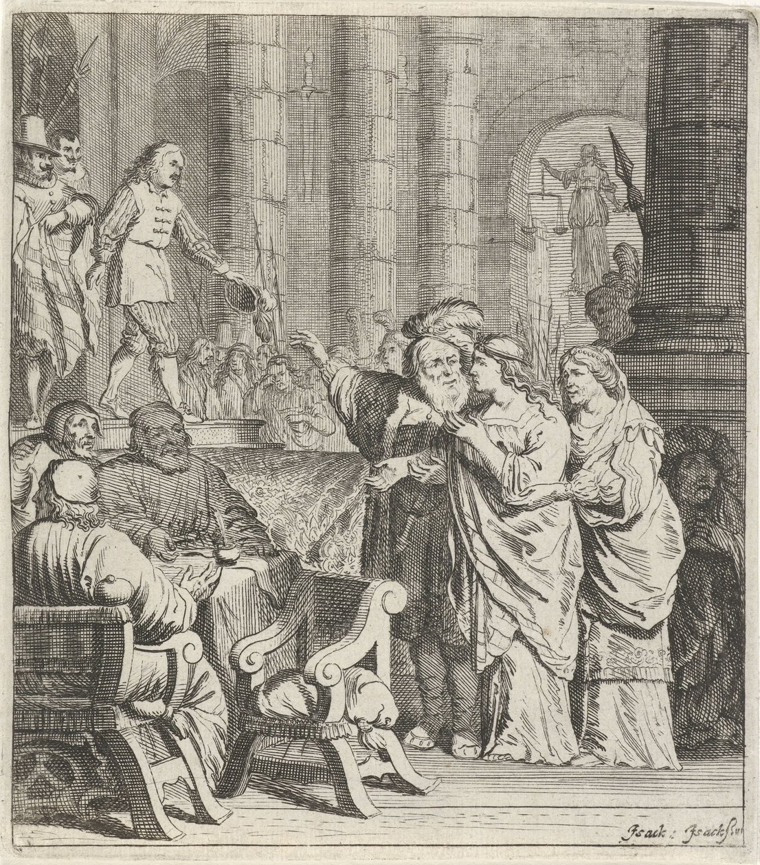 Don Jan ve Konstance mahkemede by Pieter Nolpe
