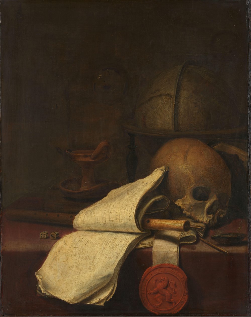 Natürmort Vanitas by Pieter Symonsz Potter