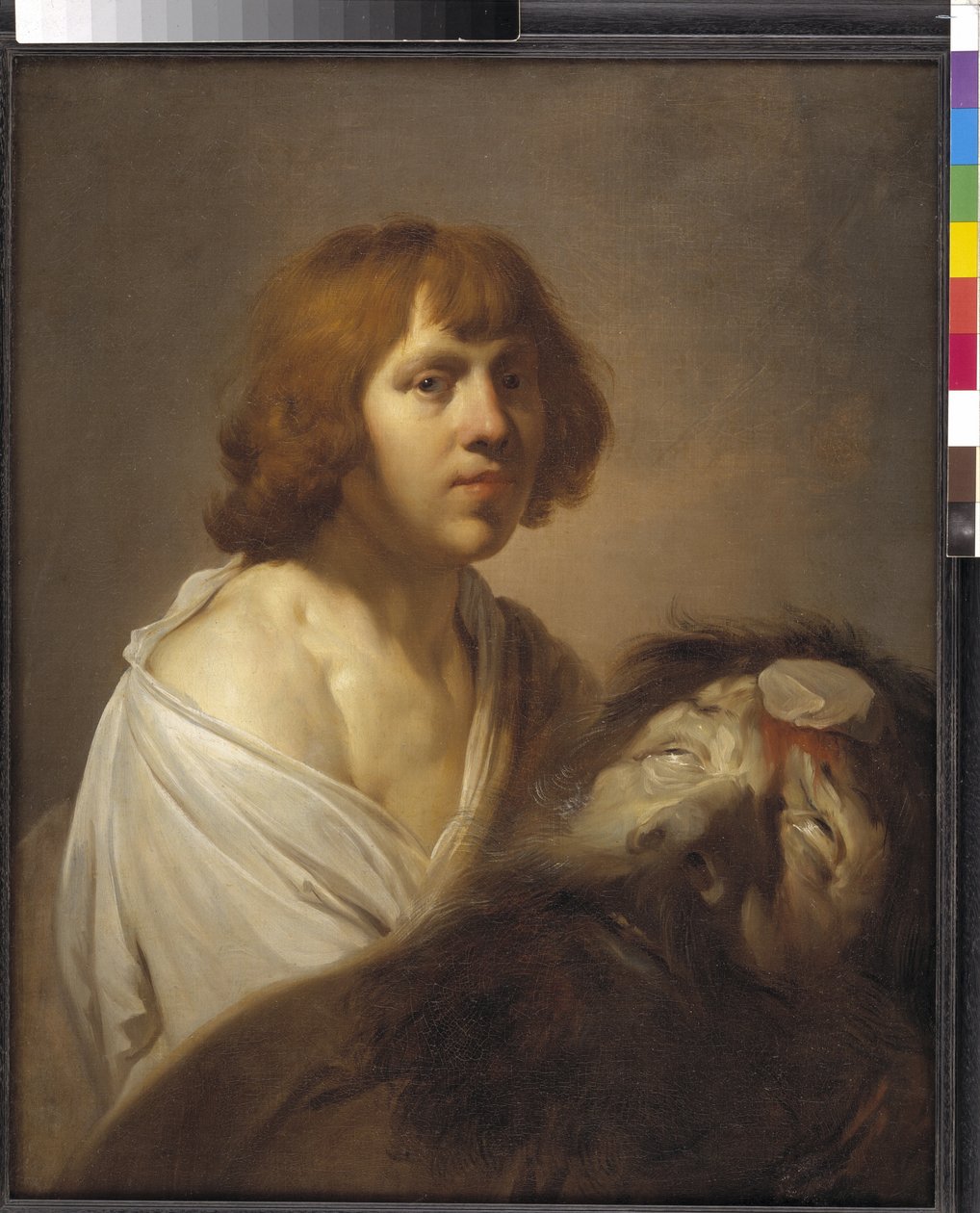 Goliath Başkanı ile David by Pieter de Grebber