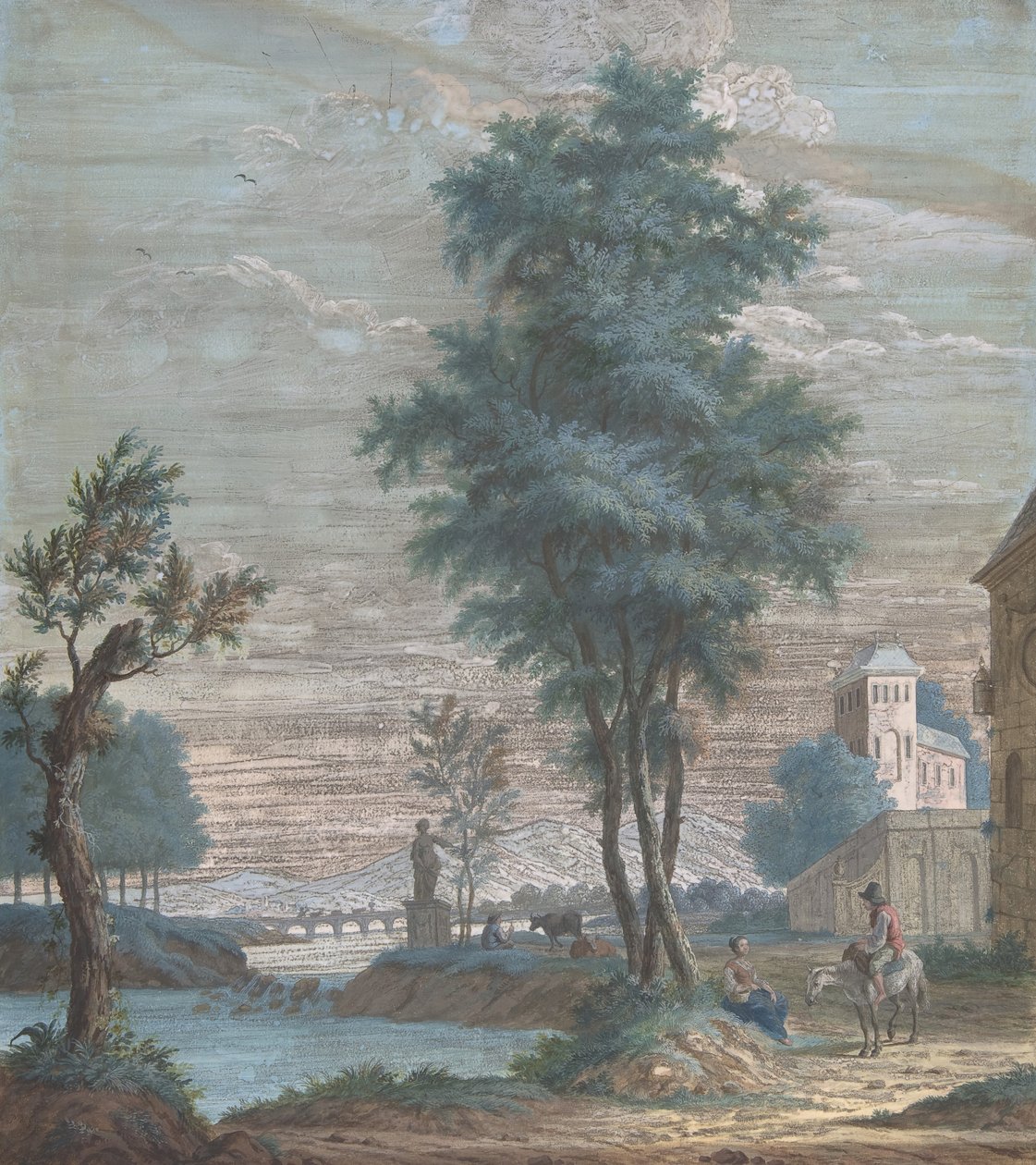 İtalyan Manzarası, 1769. by Pieter de Groot