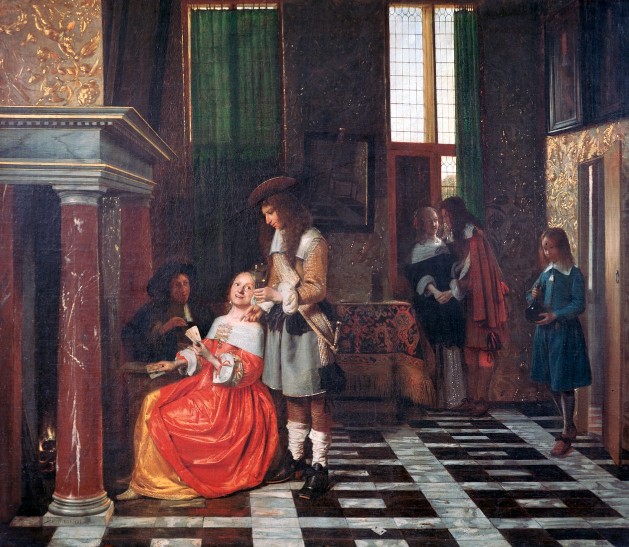 Kart Oyuncuları, c1663-1665 by Pieter de Hooch