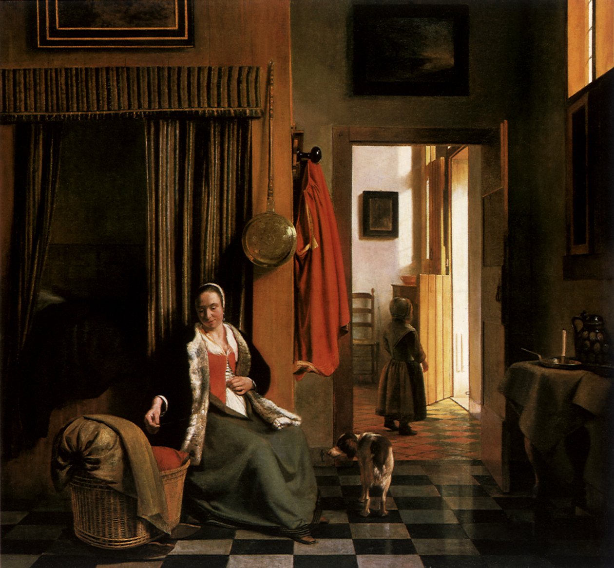 Anne, c.1661-63 (tuval üzerine yağlı boya) by Pieter de Hooch
